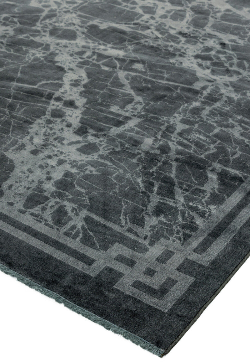 Atmacha Home & Living Rug Zehraya ZE03 Grey Border Abstract Rug