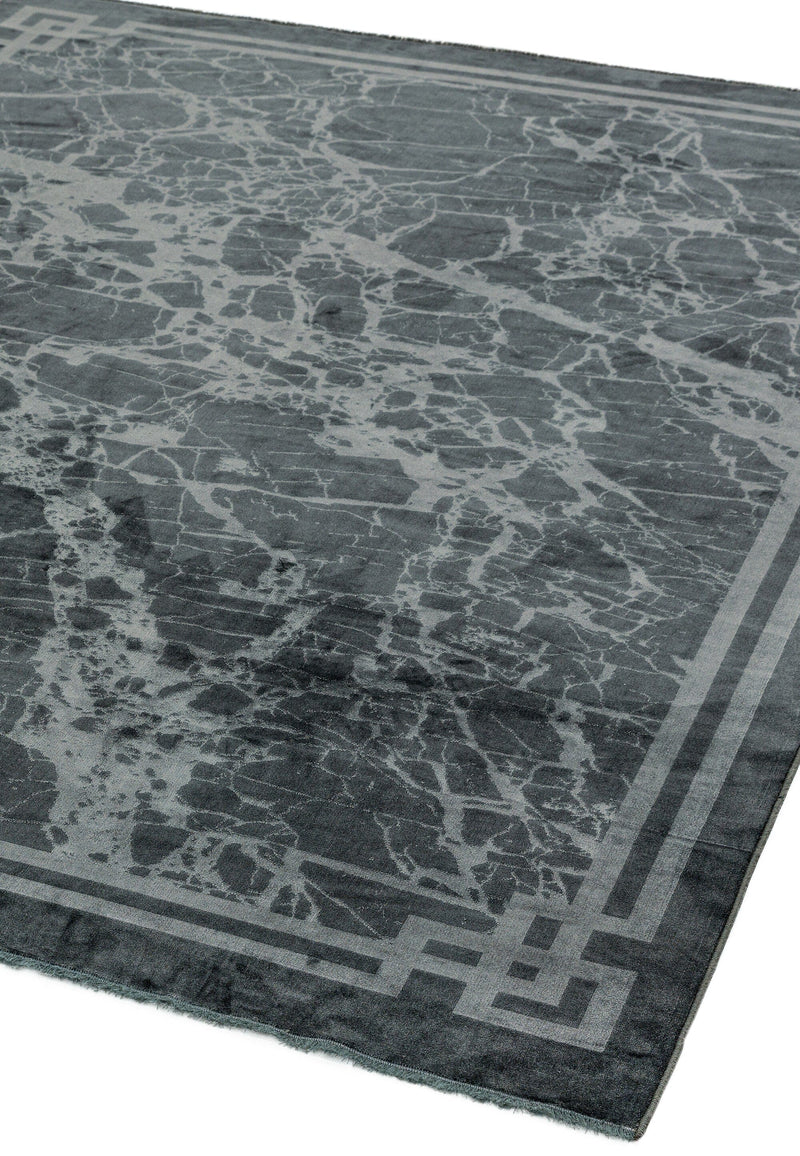 Atmacha Home & Living Rug Zehraya ZE03 Grey Border Abstract Rug