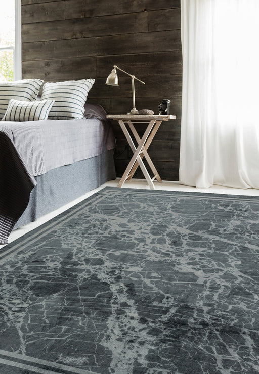 Atmacha Home & Living Rug Zehraya ZE03 Grey Border Abstract Rug