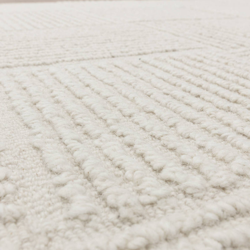 Atmacha Home & Living Rug Zennith Grid - Cream/White - Boho Rug