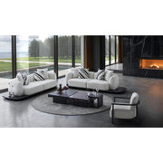 Sorell Side Table — in a living room with light seating and dark occasional tables
