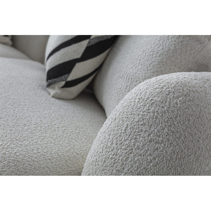 Sorell Sofa — detail of the light textured upholstery and cushion