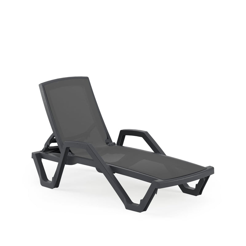 Atmacha Home & Living Sun Lounger Anthracite / Black E-3045154 MARE | with armrest Sun Lounger