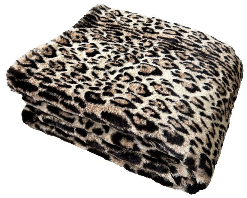 Atmacha Home & Living Throw 130x170 cm / Assorted PAUL MONEYPENNY LEOPARD FAUX FUR THROW 130x170 cm