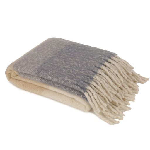 Atmacha Home & Living Throw 130x180 cm / Assorted COASTAL STRIPE THROW ON FAUX MOHAIR 130x180 cm