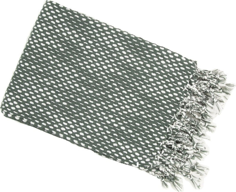 Atmacha Home & Living Throw 130x180 cm / Ivory RAINDROP EFFECT THROW IVORY/JADE Ivory / 130x180 cm