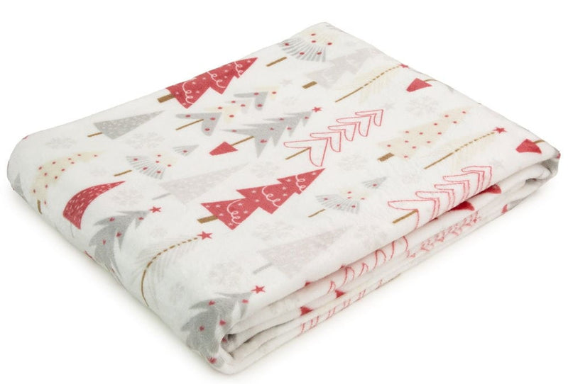 Atmacha Home & Living Throw 150x200 cm / Assorted XMAS TREES PRINTED FLEEDCE THROW 150x200 cm