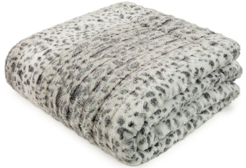 Atmacha Home & Living Throw 150x200 cm / Grey TACTILE FAUX FUR THROW GREY / 150x200 cm