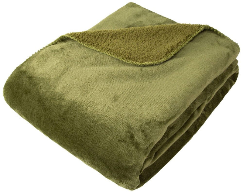 Atmacha Home & Living Throw 150x200 cm / Olive SOFTEST FLEECE THROW OLIVE / 150x200 cm