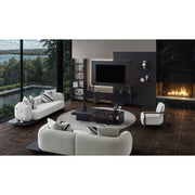 Sorell TV Unit in a contemporary living room with sofas and a fireplace