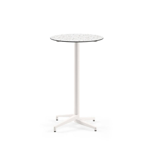 Atmacha Home & Living Bar Table Hpl/cpl Terrazzo-2 / Ivory White Moon-C Bar Ø69 | Fixed Bar Table