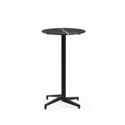 Moon-C Bar Ø69 | Fixed Bar Table - HPL/CPL BLACK MARBLE (5741 PALAZZO) - M-BT-TMC15-BLK-HPL2 - 1