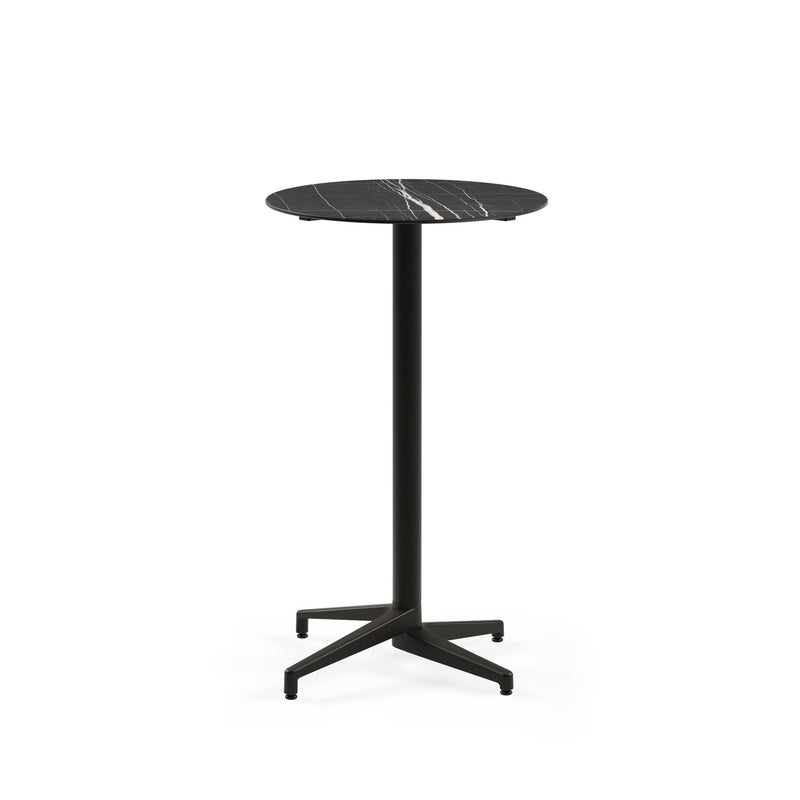 Moon-C Bar Ø69 | Fixed Bar Table - HPL/CPL BLACK MARBLE (5741 PALAZZO) - M-BT-TMC15-BLK-HPL2 - 1