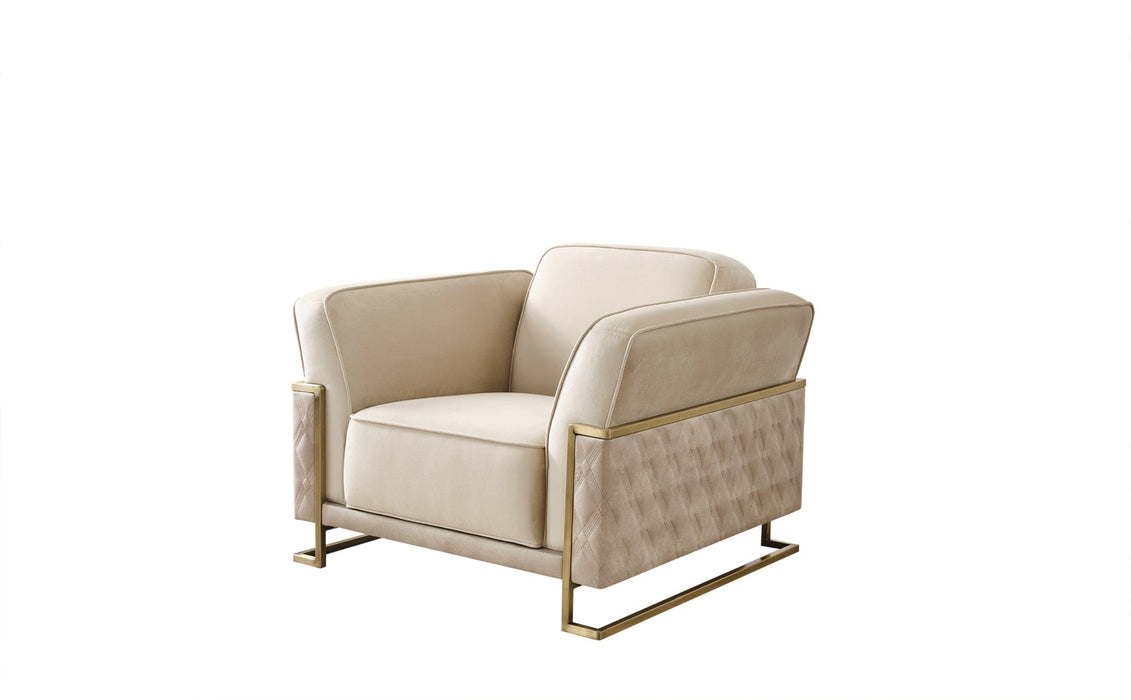 Atmacha Home And Living Armchair Single Chair / Cream / Gold Ravenna Armchair / Single (Selimoglu)