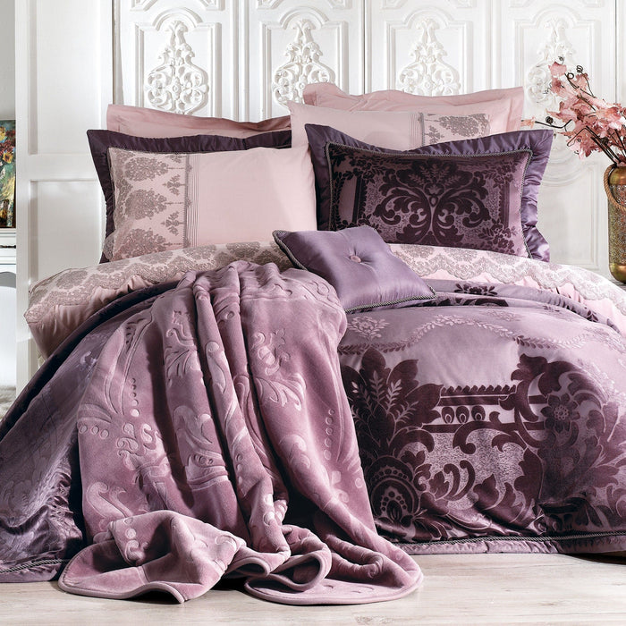 Atmacha Home And Living Bedding Set French Violet Lucian 11 Piece Bedding Set