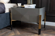 Atmacha - Home and Living Bedside Table Gold / Grey Elite Bedside Table