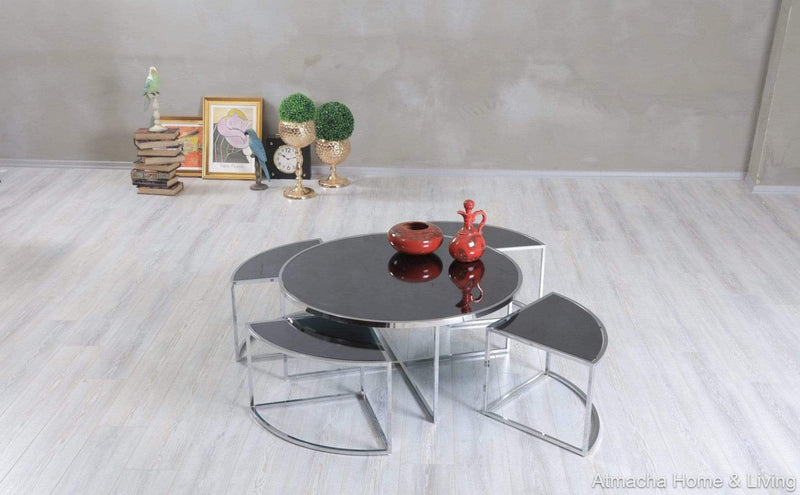 Atmacha - Home and Living Coffee Table Smart Round Coffee Table