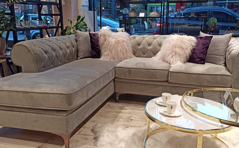 Atmacha Home And Living Corner Sofa Modern Chesterfield Corner Sofa