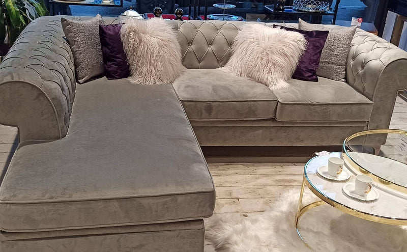 Atmacha Home And Living Corner Sofa Modern Chesterfield Corner Sofa