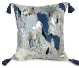 ABSTRACT METALLIC IN BLUE Cushion 45 X 45 - Atmacha Home And Living