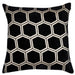 Atmacha Home And Living Cushion Large Hexagon Cut Velvet Black Cushion 56 x 56