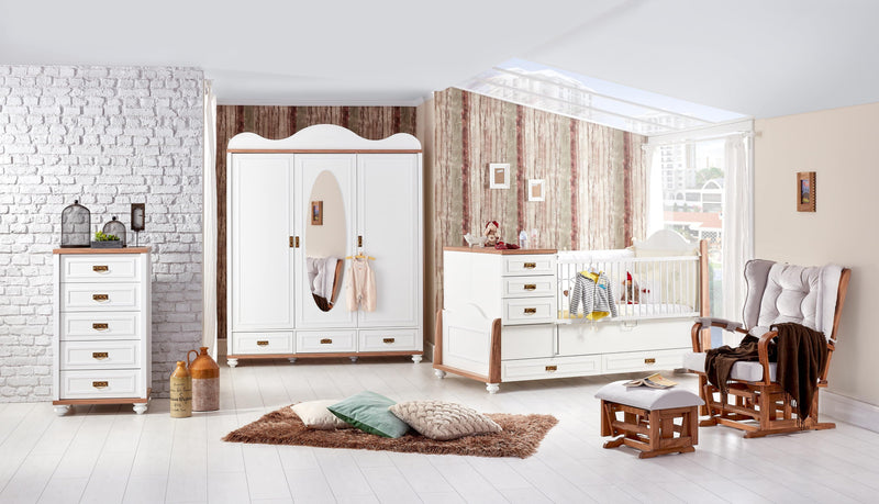 Atmacha Home And Living Kids Room Bambi Cradle With Drawers