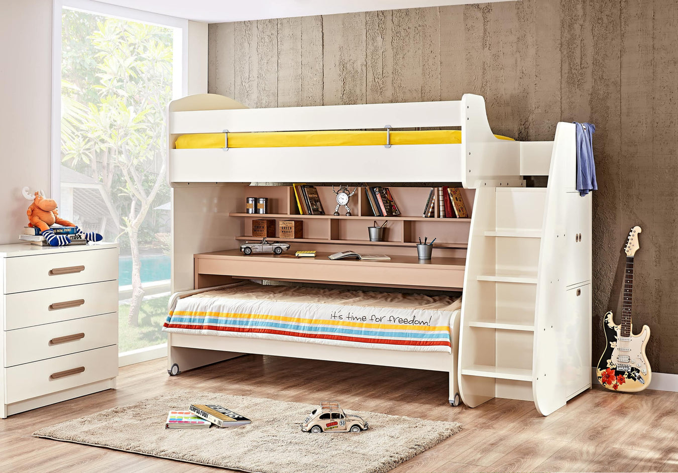 Atmacha Home And Living Kids Room ?£CM JoyIn Bed With Storage Midi