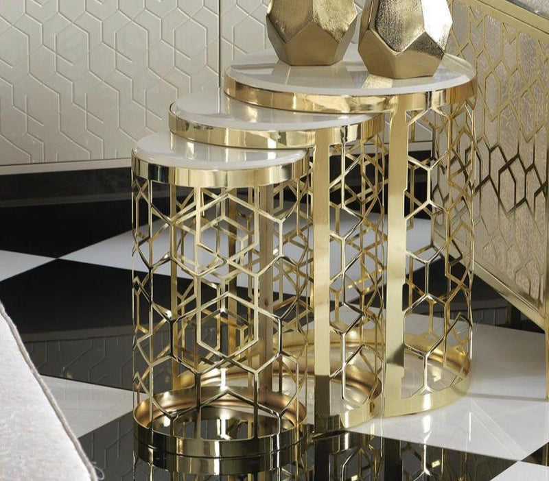 Atmacha - Home and Living Nest of Table Florance Nesting Table & Side Table