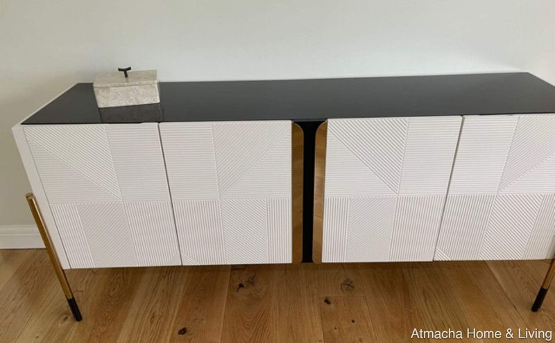 Atmacha - Home and Living Sideboard Gold / Sideboard / Cream Elite Sideboard & Mirror