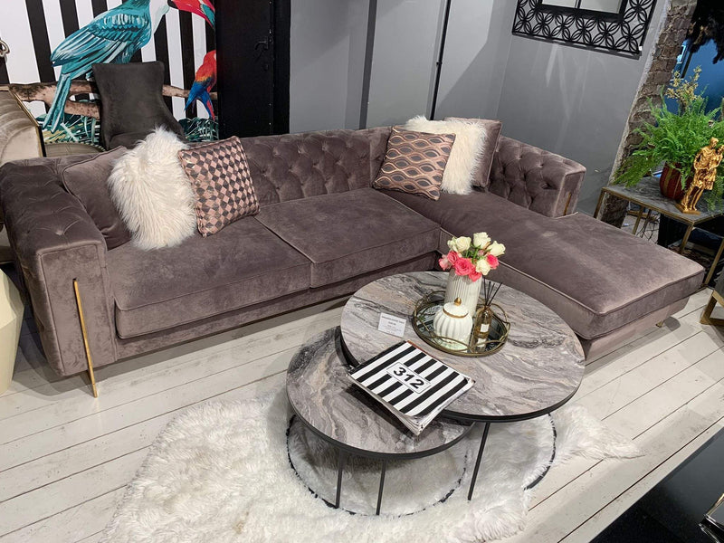 Atmacha - Home and Living Sofa Right Facing / Beige / Gold Juju Corner Sofa(Outlet)