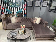 Atmacha - Home and Living Sofa Right Facing / Stone Colour / Gold Juju Corner Sofa(Outlet)