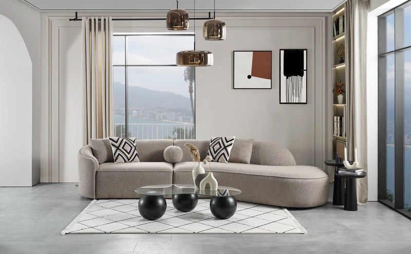 Atmacha Home And Living Sofa Teddy Curved Corner Sofa