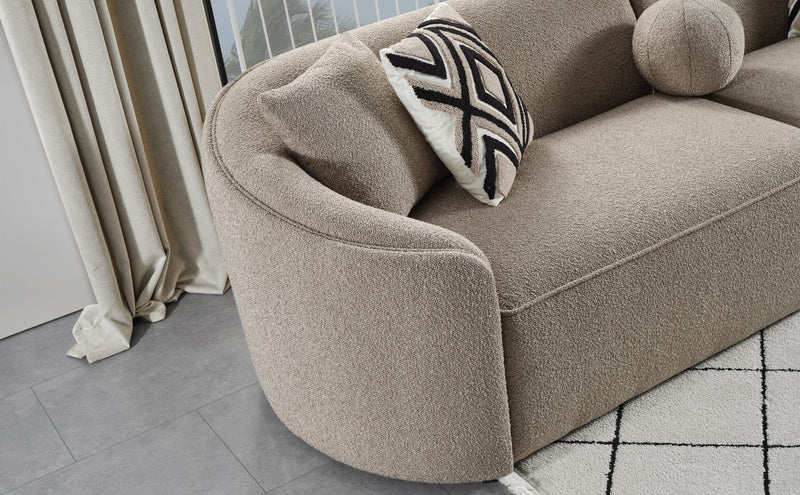 Atmacha Home And Living Sofa Teddy Curved Corner Sofa
