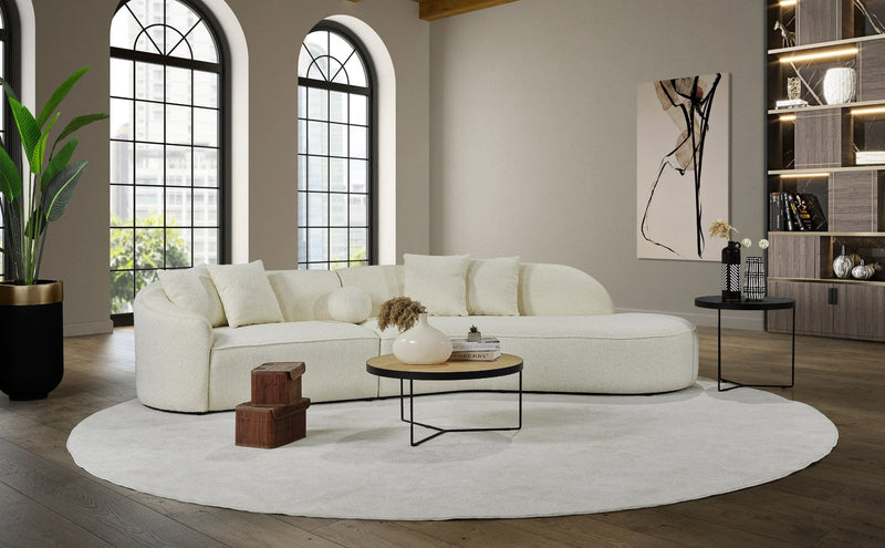 Atmacha Home And Living Sofa Teddy Curved Corner Sofa