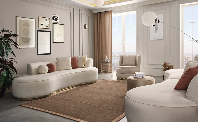 Atmacha Home And Living Sofa Teddy Curved Sofa