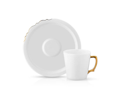 Atmacha - Home and Living Tea Glass and Saucer Eser-i Istanbul Cup and Saucer - Gold - 220 cc