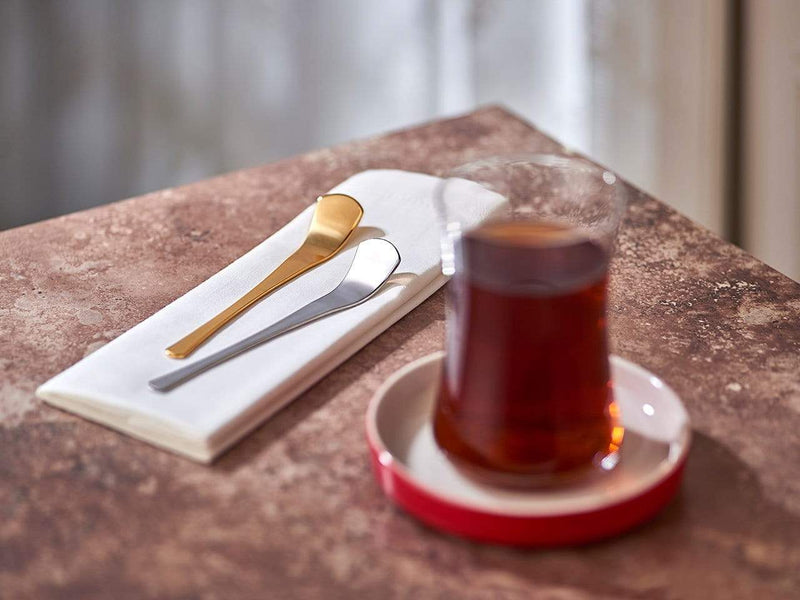 Atmacha - Home and Living Tea Glass and Saucer Istanbul Tea Spoon Silver - Set of 2