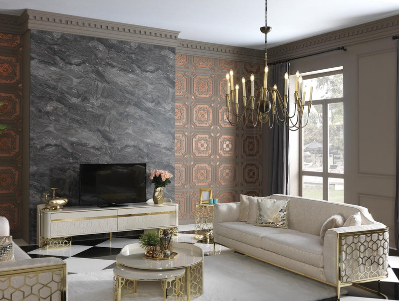 Atmacha - Home and Living TV Stands TV Stand / Gold Florance TV Stand